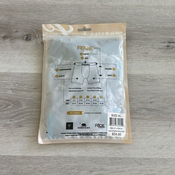 Contenders‎ Lover & Fighter Marble Boxer Briefs Black/White Marble XL NWT IN PKG - Picture 6 of 7